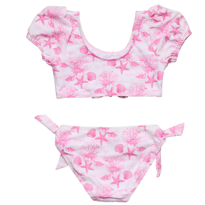 Pink Lagoon Puff Sleeve Bikini