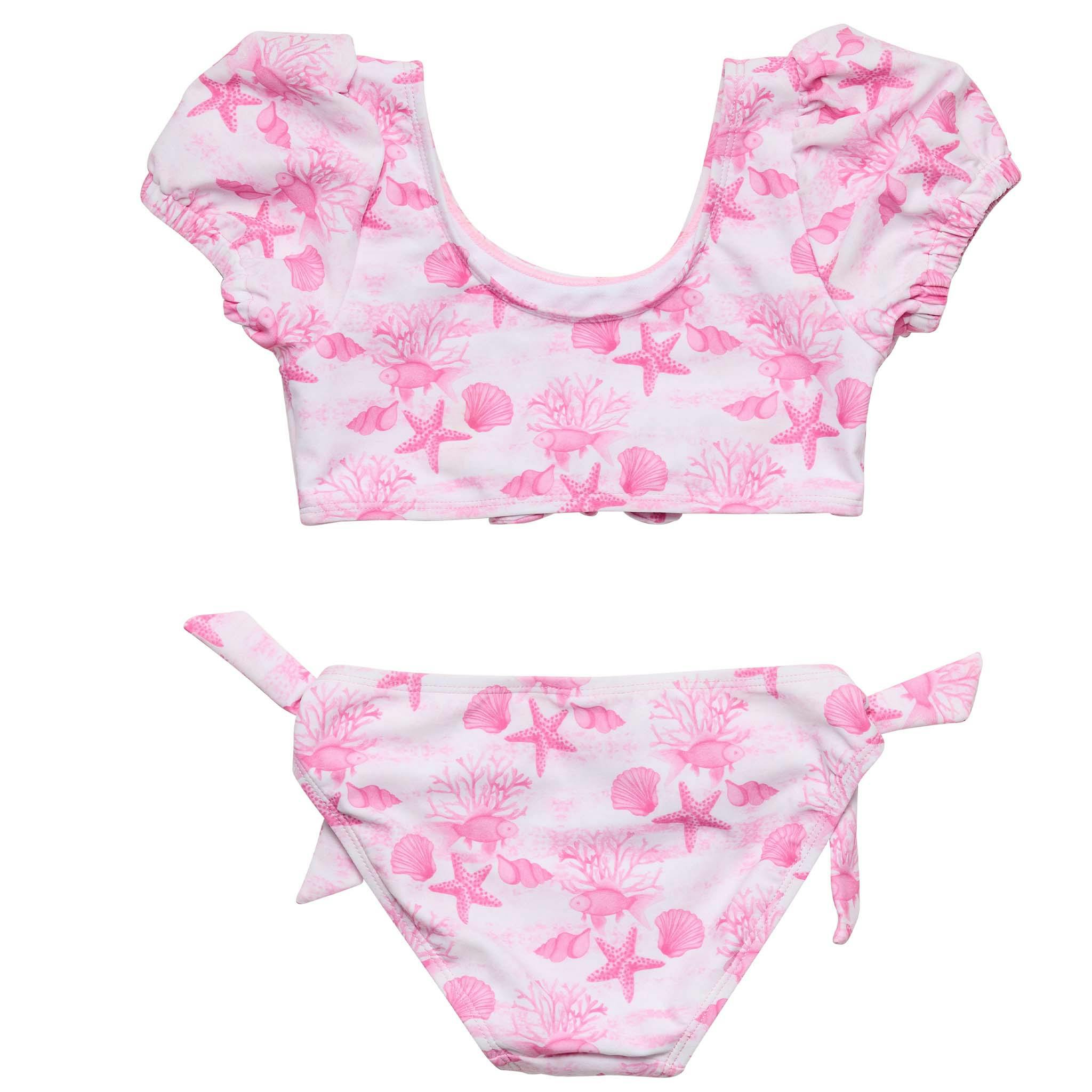 Pink Lagoon Puff Sleeve Bikini