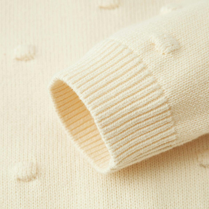 Snow Knit Popcorn Cardigan