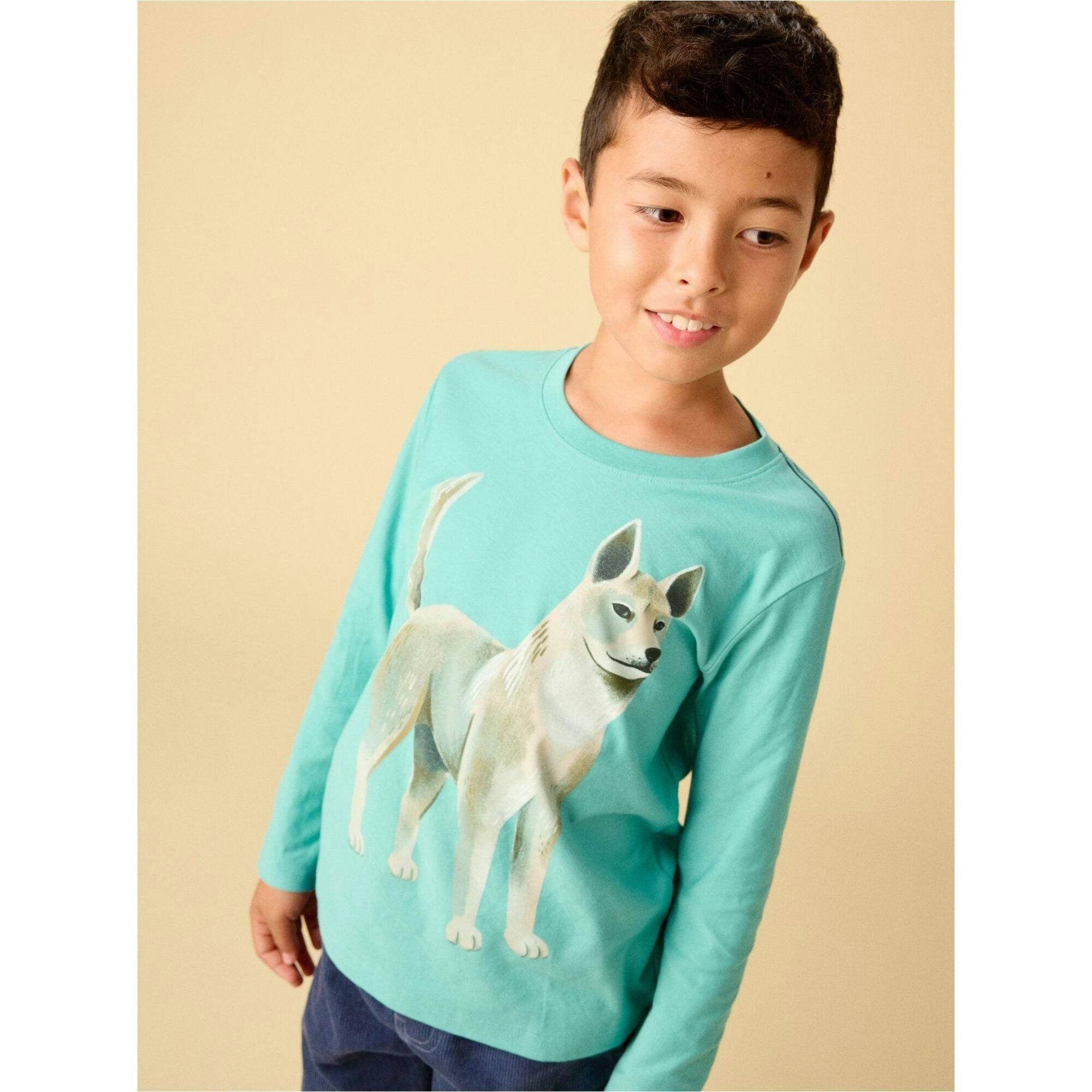 Korean Jindo Graphic Tee, Blue