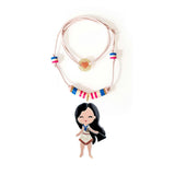 Cute Doll Tan Dress Necklace