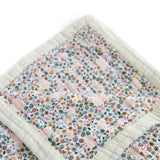 Cotton Muslin Quilted Throw - Pressed Petals