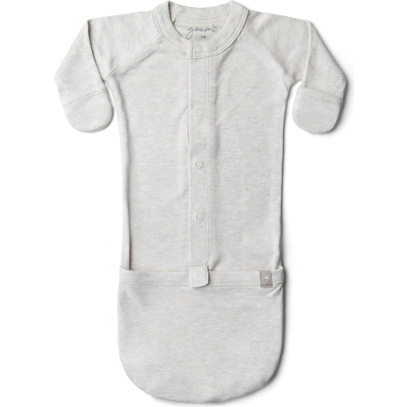 24 HOUR CONVERTIBLE GOWN | STORM GRAY — Bamboo Organic Cotton Blend, Preemie–6M