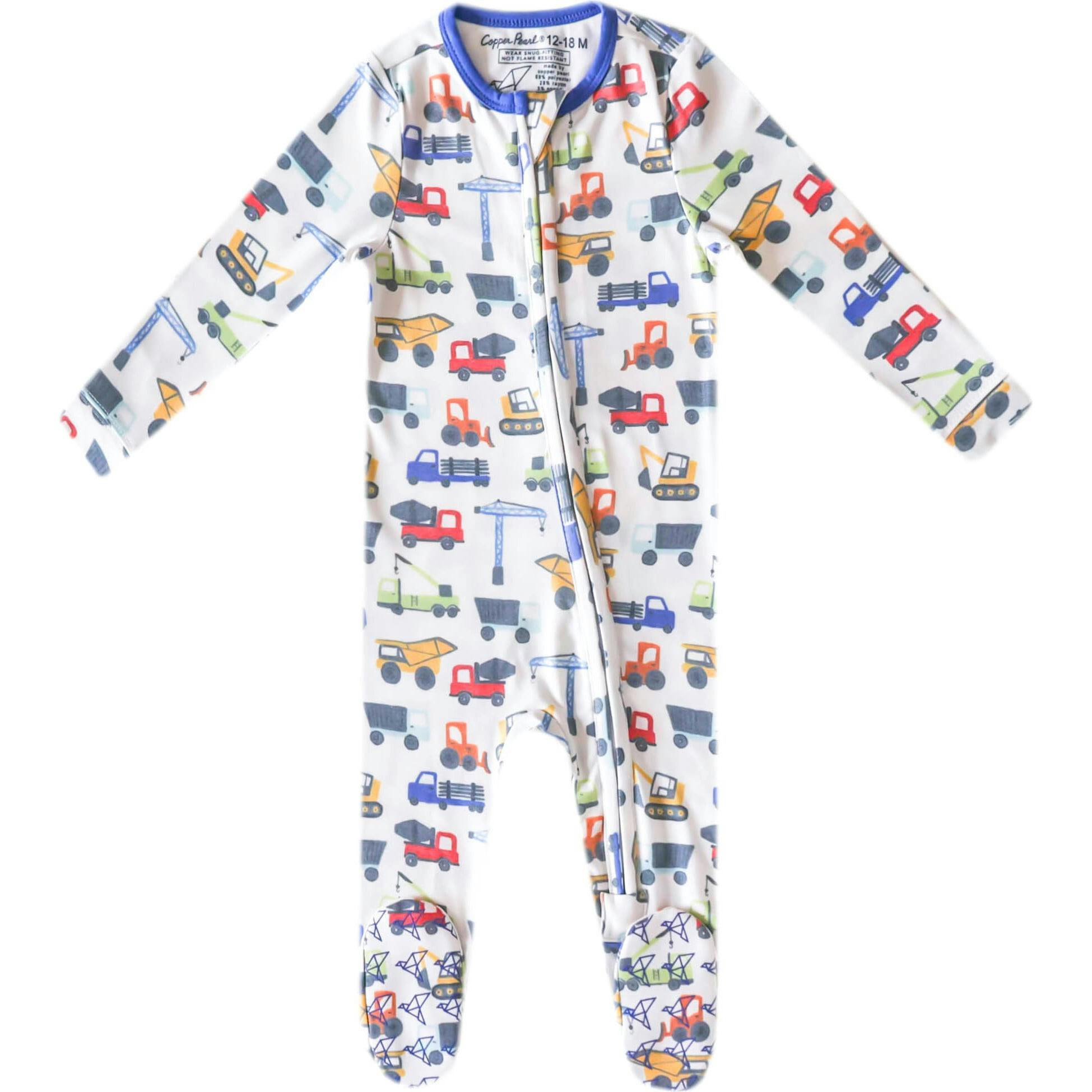 Diesel Print 2-Way Zip-Up Footie, White