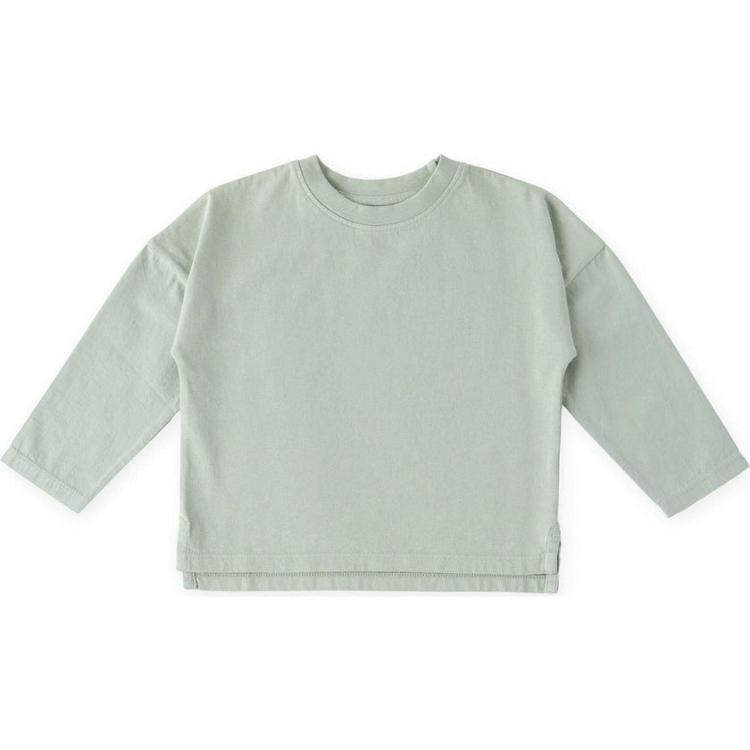 Garment Dye Dropped Shoulder Long Sleeve - Sea