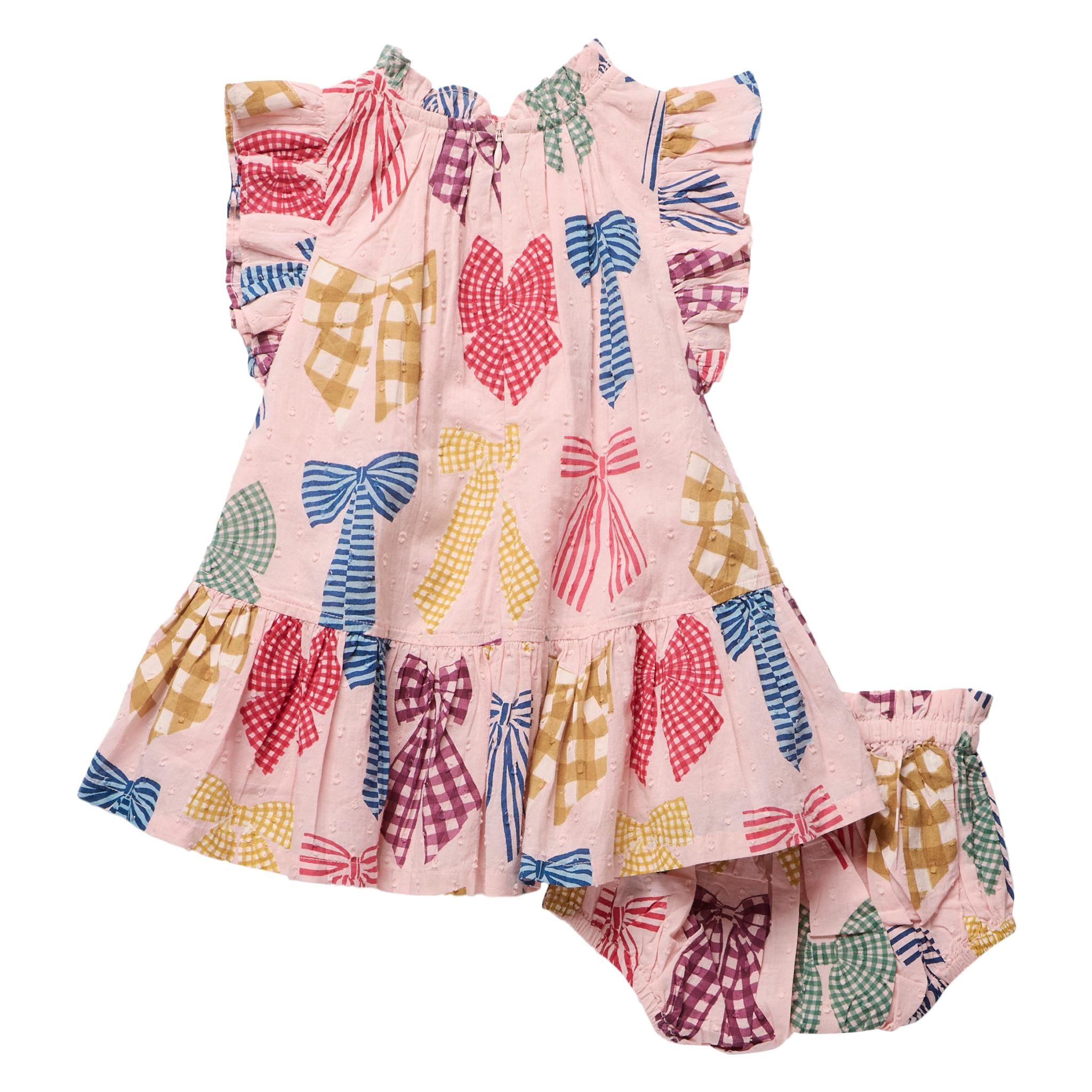 Baby Girls Harper Dress Set - Patterned Bows