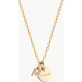 Personalized Mini Crystal Alphabet Necklace, 14k Gold Plated