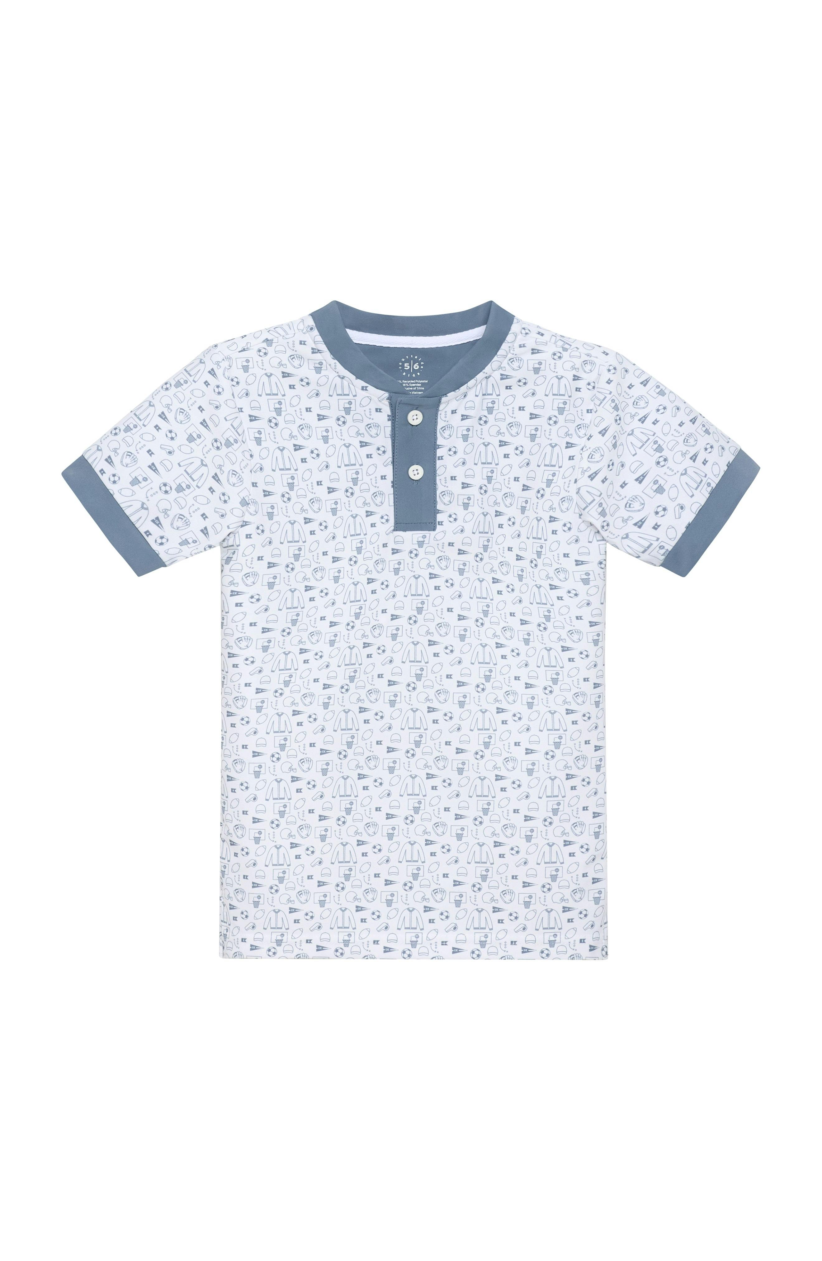 slate/white champions blade shirt