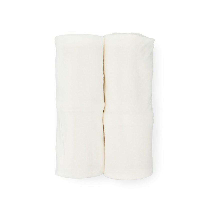 Stretch Knit Swaddle Blanket 2 Pack - White