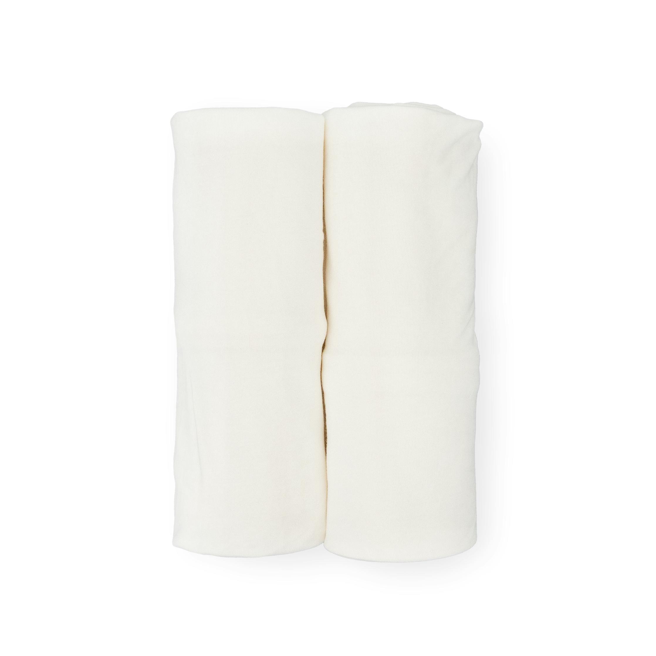 Stretch Knit Swaddle Blanket 2 Pack - White