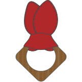 teething ears | scarlet red