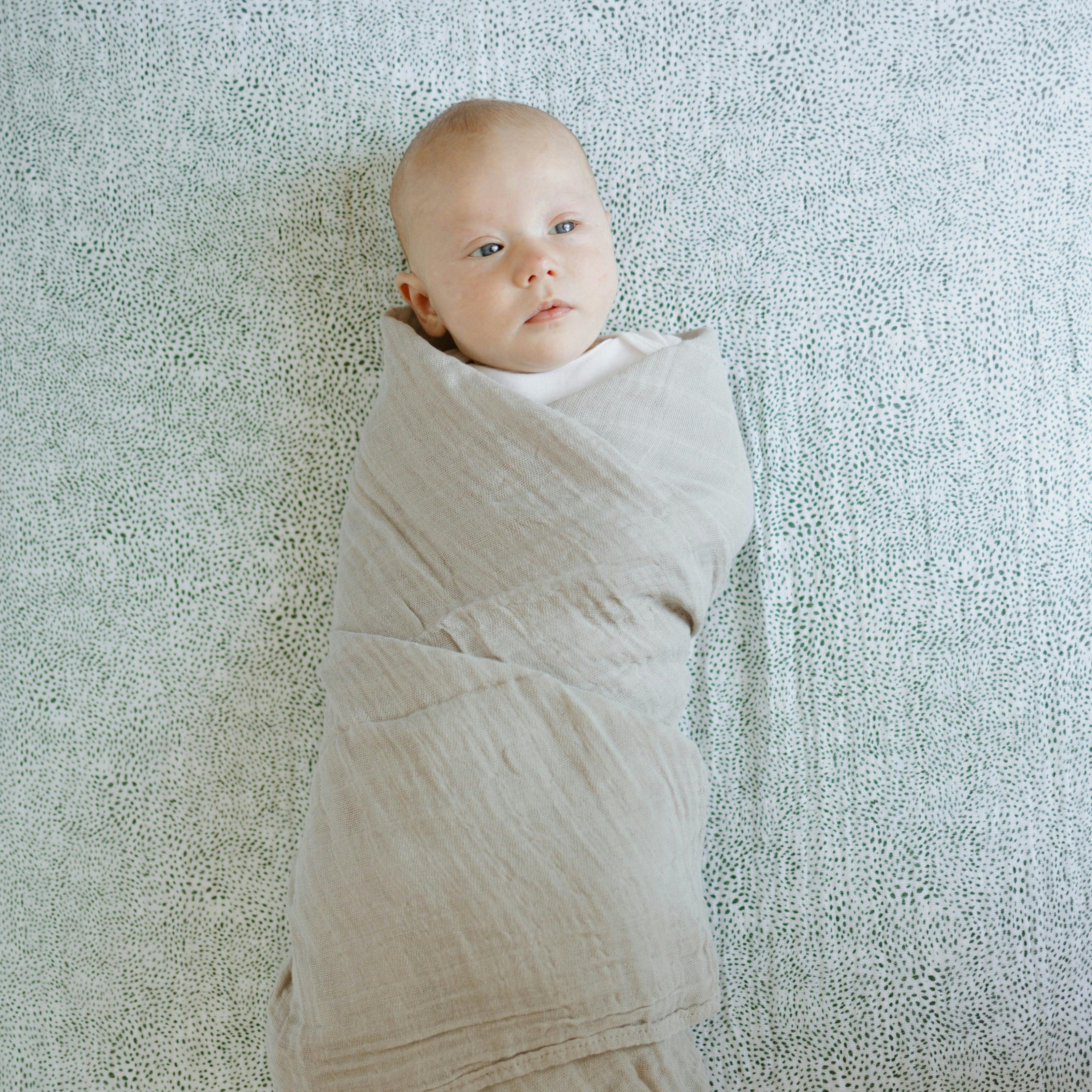 Cotton Muslin Swaddle Blanket 3 Pack - Fern 2