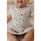 Girl's Short Sleeve Bodysuit Dress Set