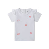 Swim Shirt Short Sleeves - White - White Pearl
