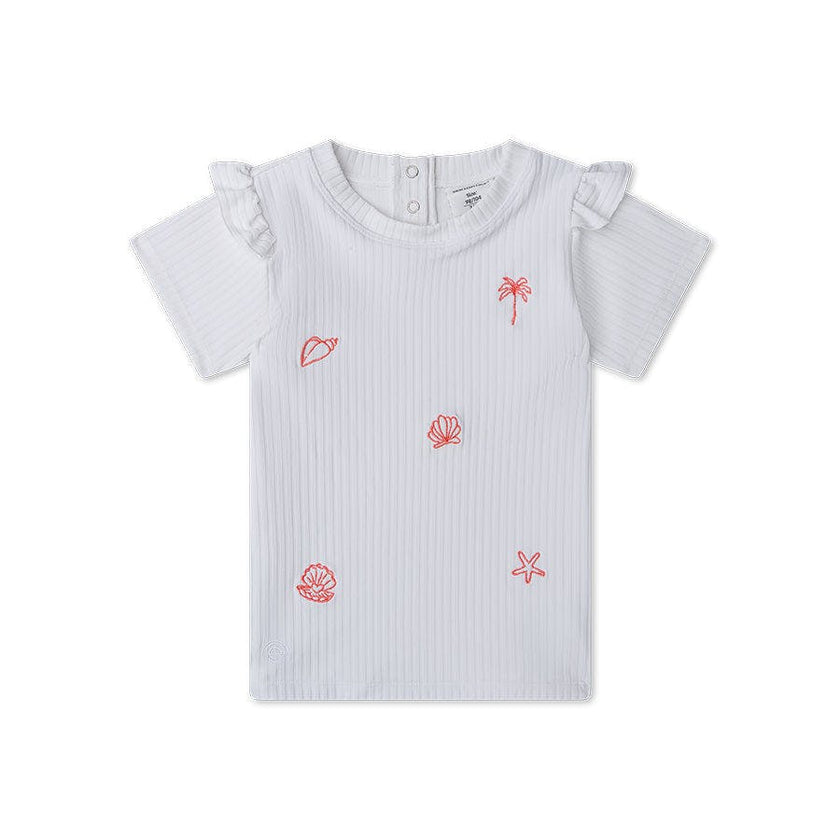 Swim Shirt Short Sleeves - White - White Pearl