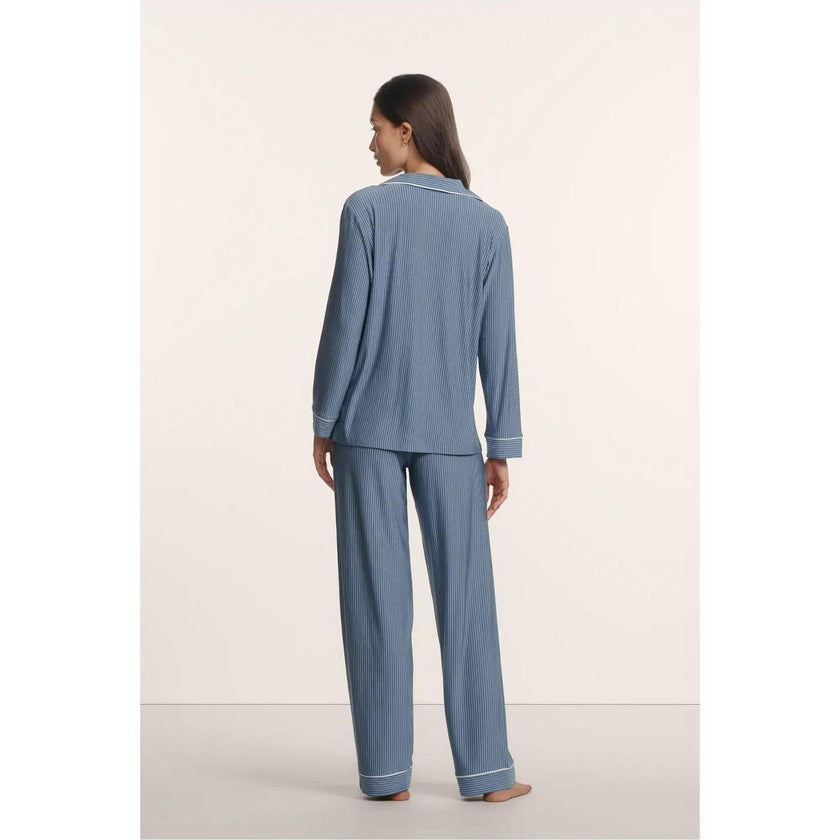Gisele Printed TENCEL™ Modal Long PJ Set, Blue