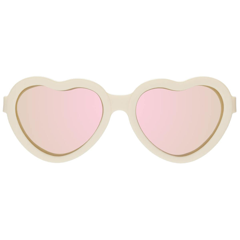 Polarized Heart: Rose Gold Mirrored Lens