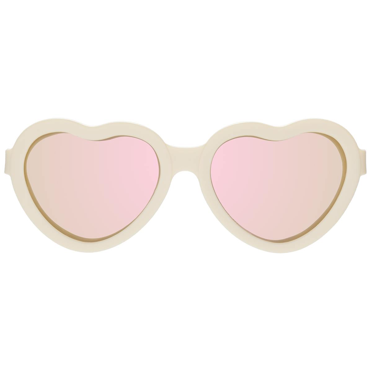 Polarized Heart: Rose Gold Mirrored Lens