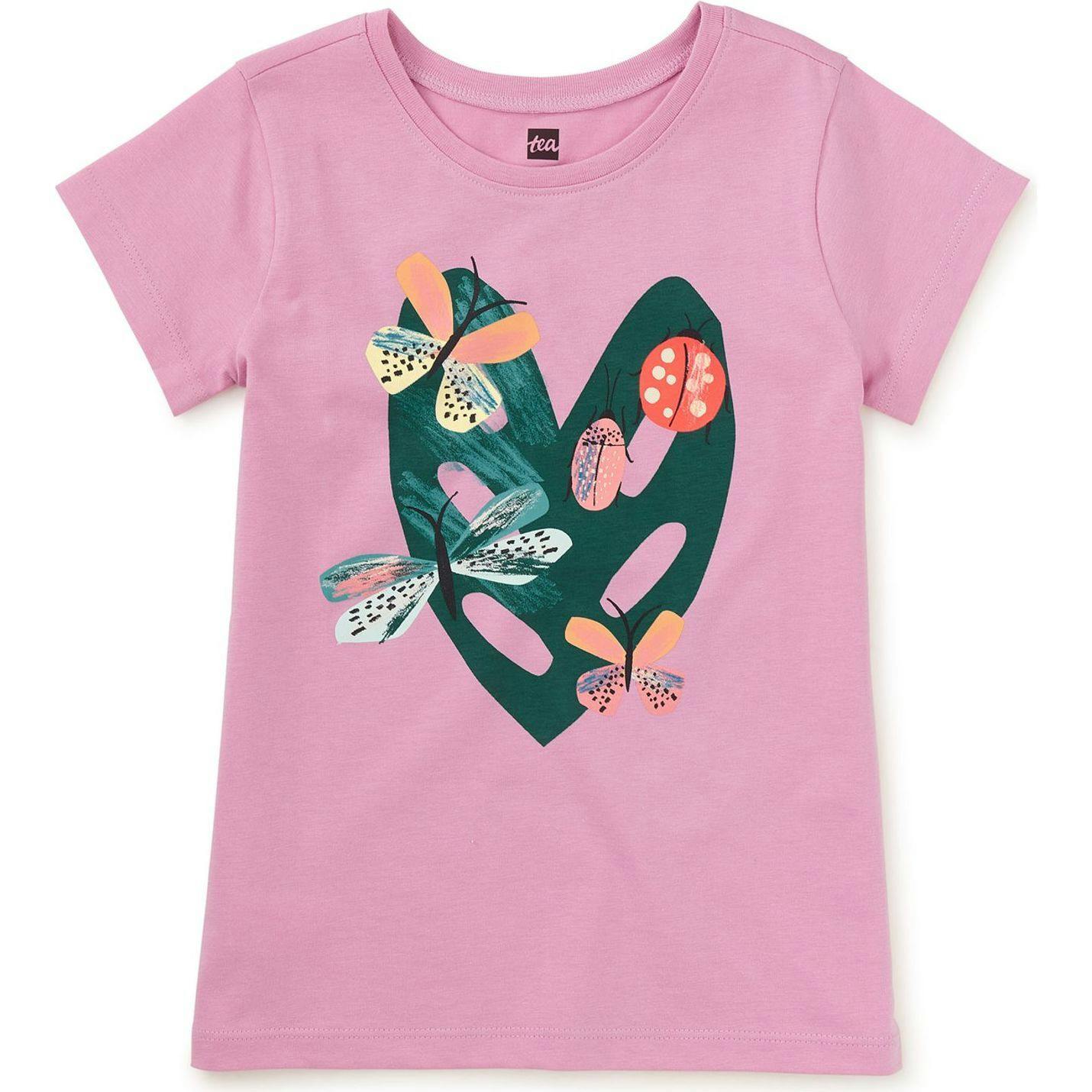 Painted Insects Graphic Tee, Purple