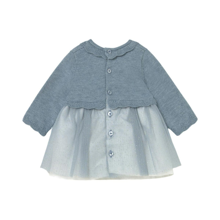 Newborn Girl Tulle and Knit Dress
