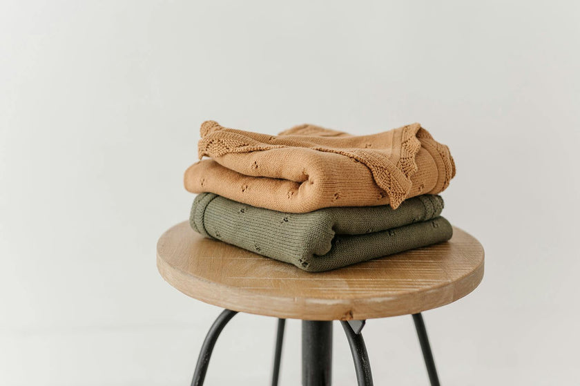 Knit Blanket in Woodland Moss
