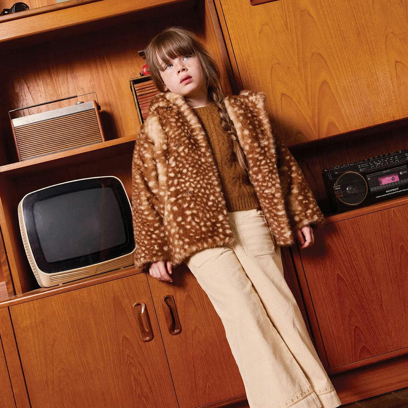 BONTON Poppy Faux Fur Coat - Bambi