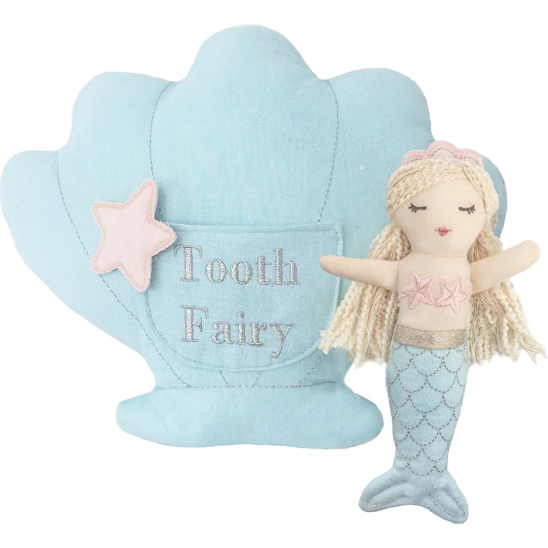 Mimi Mermaid Tooth Fairy Pillow & Doll Set