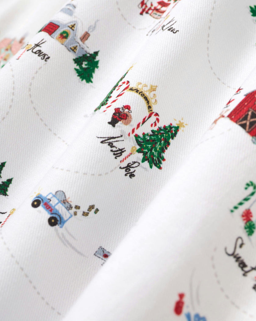 Women's Twill Pajama Set in North Pole Chronicles