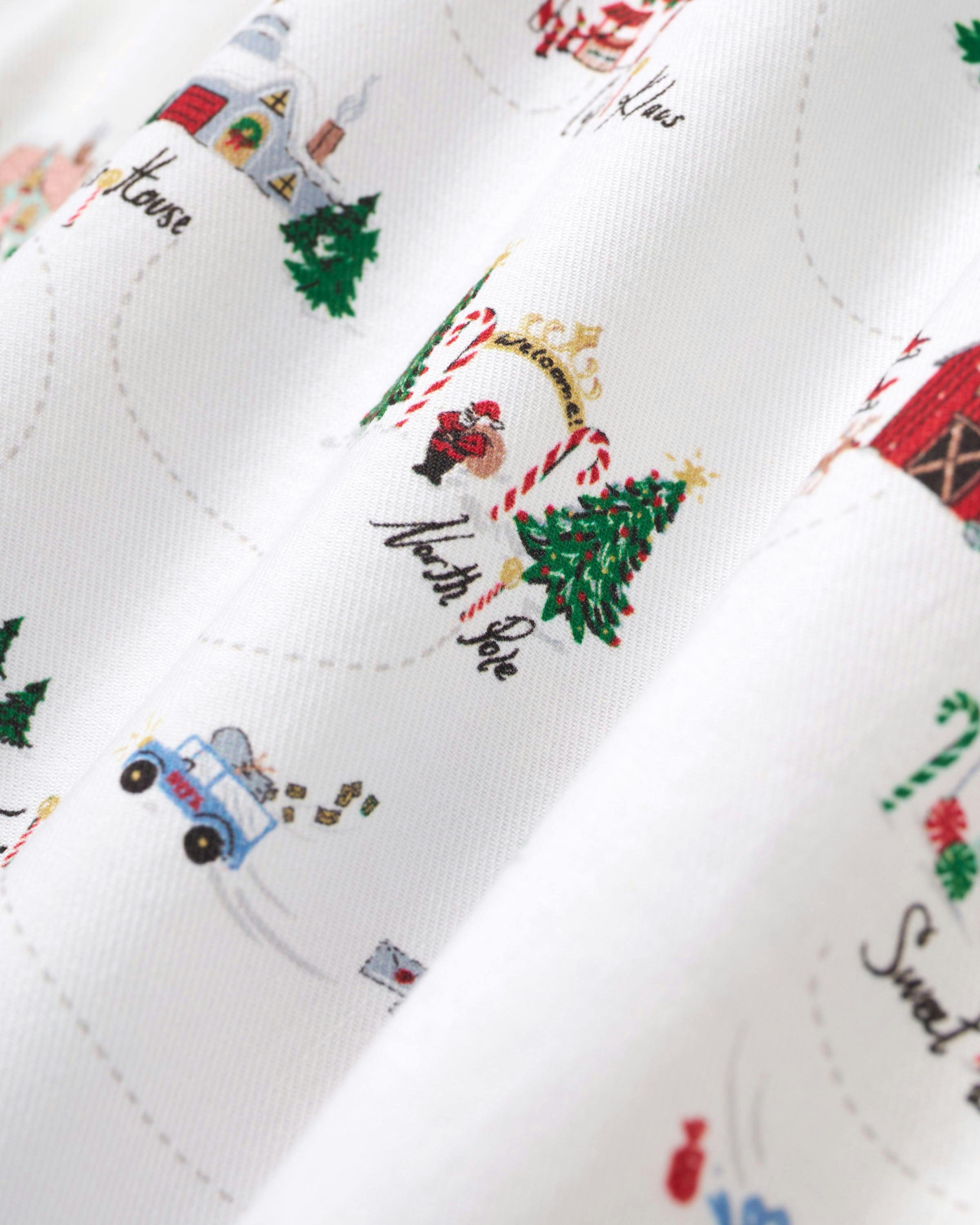 Women's Twill Pajama Set in North Pole Chronicles