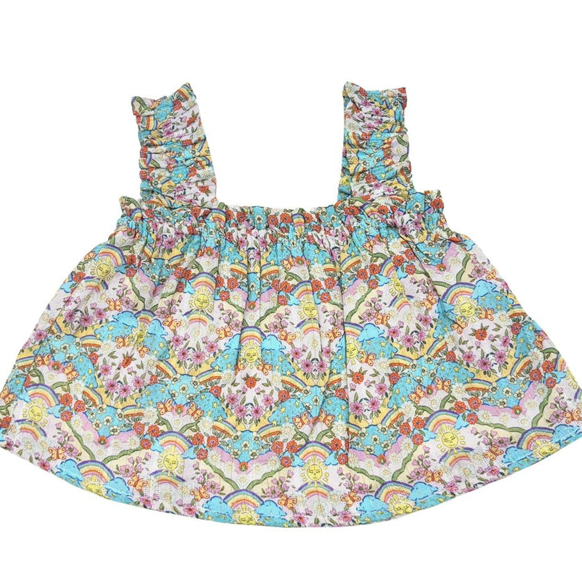 Happy Sun Print Laurie Blouse