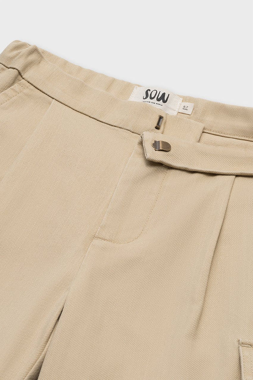 Organic Cotton Wide Leg Cargo Pant
