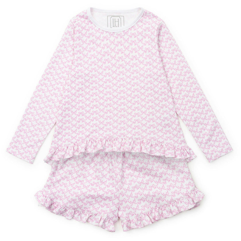 Rorie Girls' Short Set Pretty Pink Bows