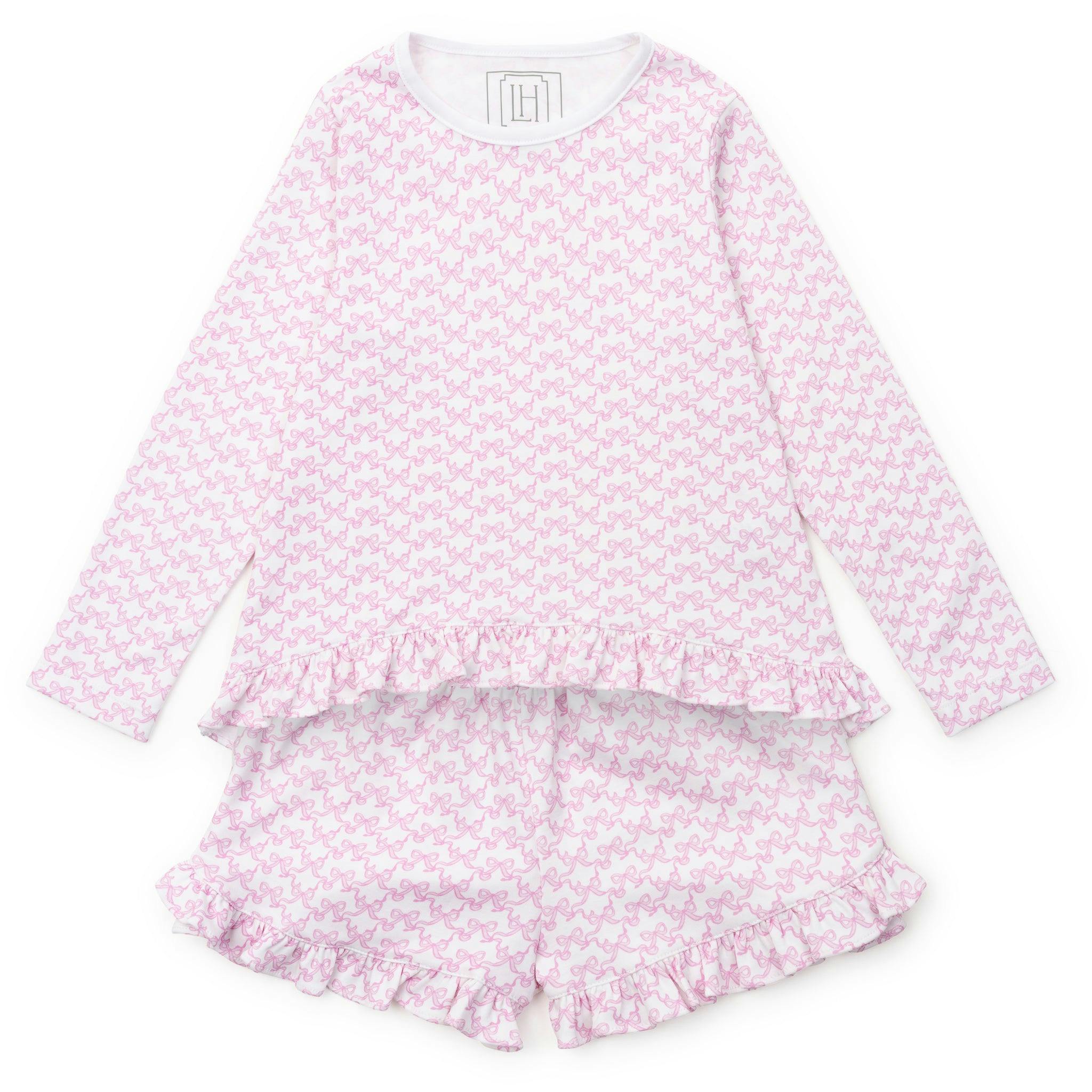 Rorie Girls' Short Set Pretty Pink Bows