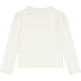 girls cream ruffle pointelle long sleeve shirt
