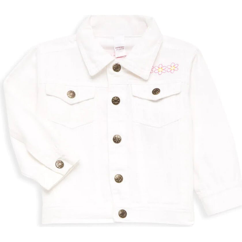 flower girl White Denim Jacket