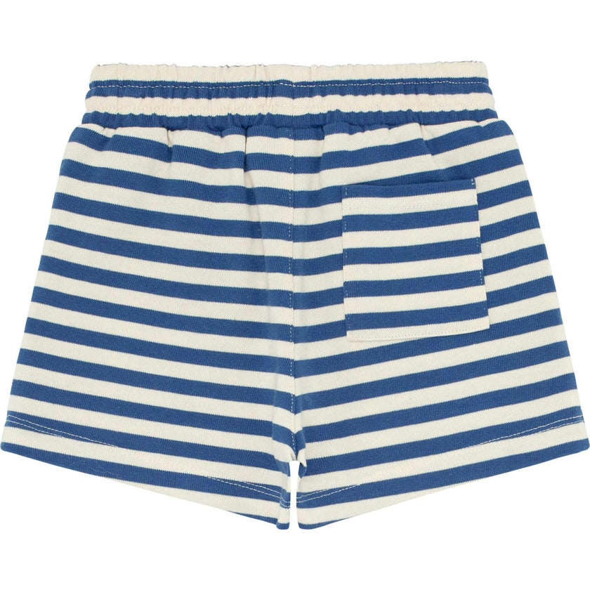 Stripe Above Knee Drawstring Shorts