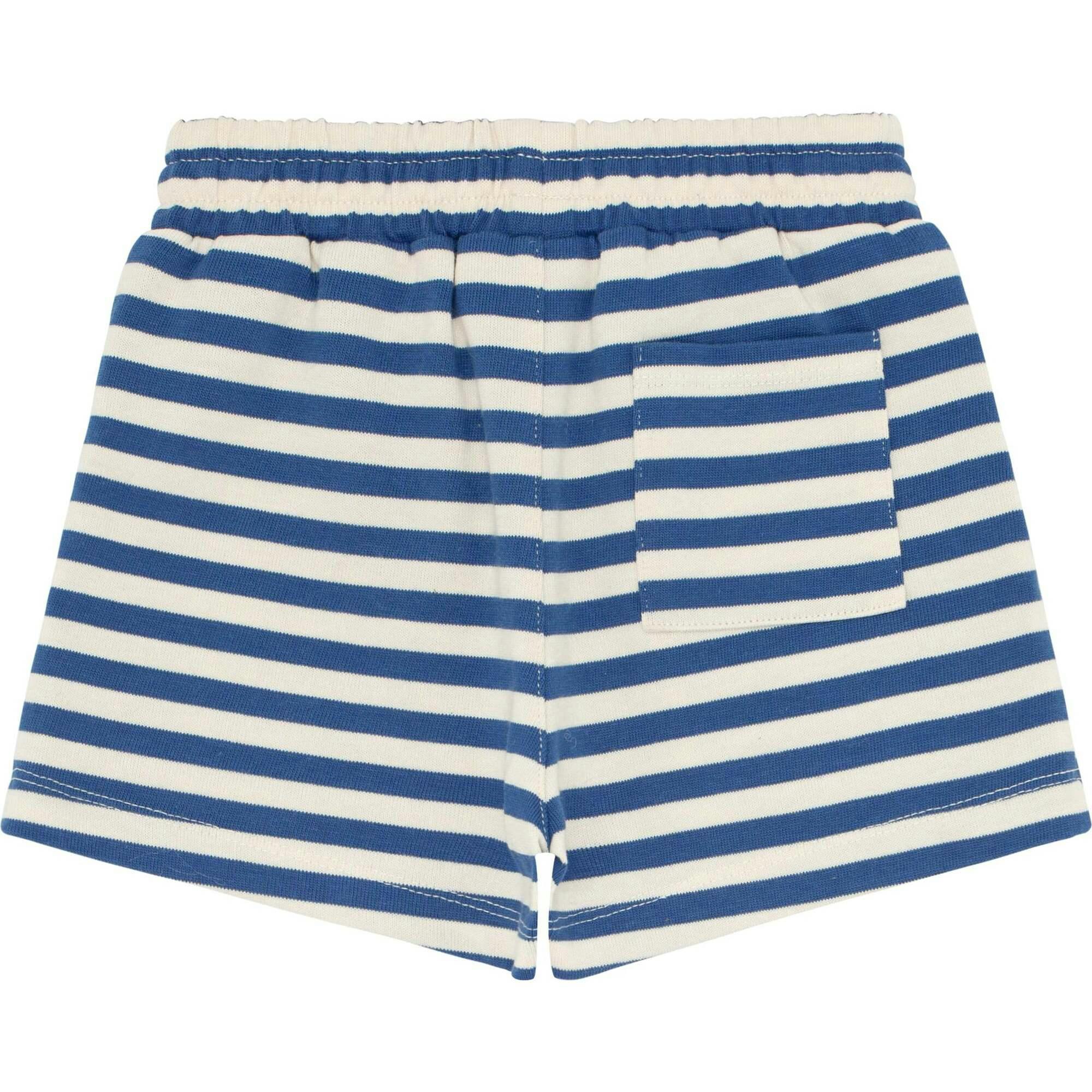 Stripe Above Knee Drawstring Shorts