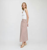 The Delphine Nap Skirt - Cognac Gingham