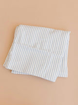 Blue Stripe Swaddle and Lovey Set - Cream Bear