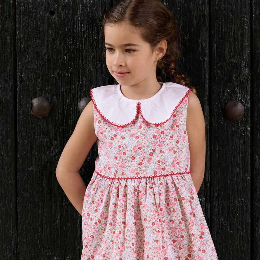 Lorena Dress Strawberry Print