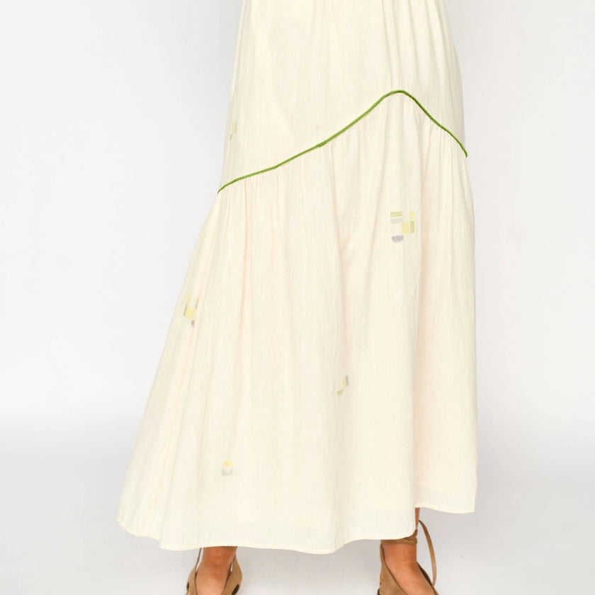 Brighton Skirt in Lime Jamdani