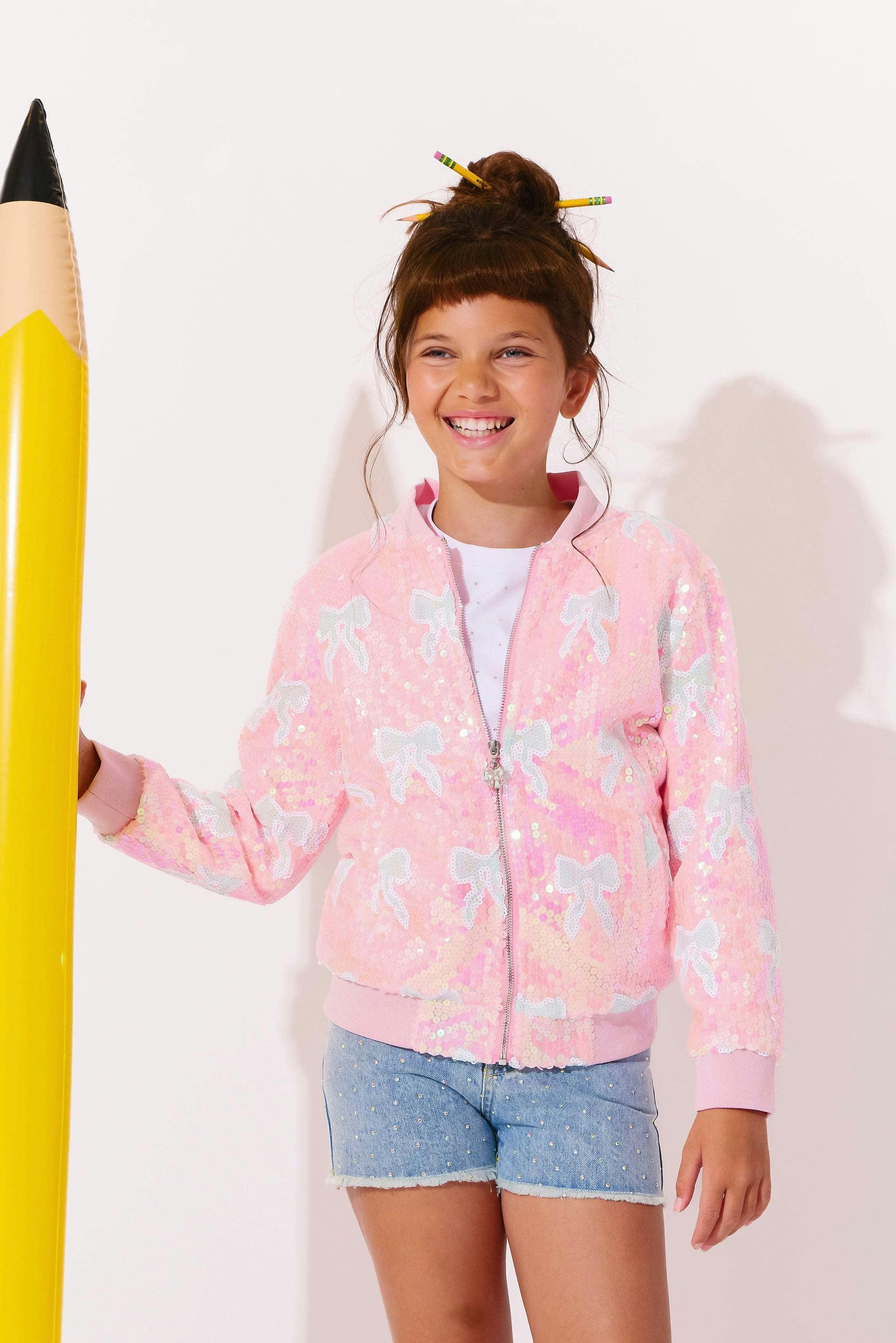 Sequin Bow Bomber