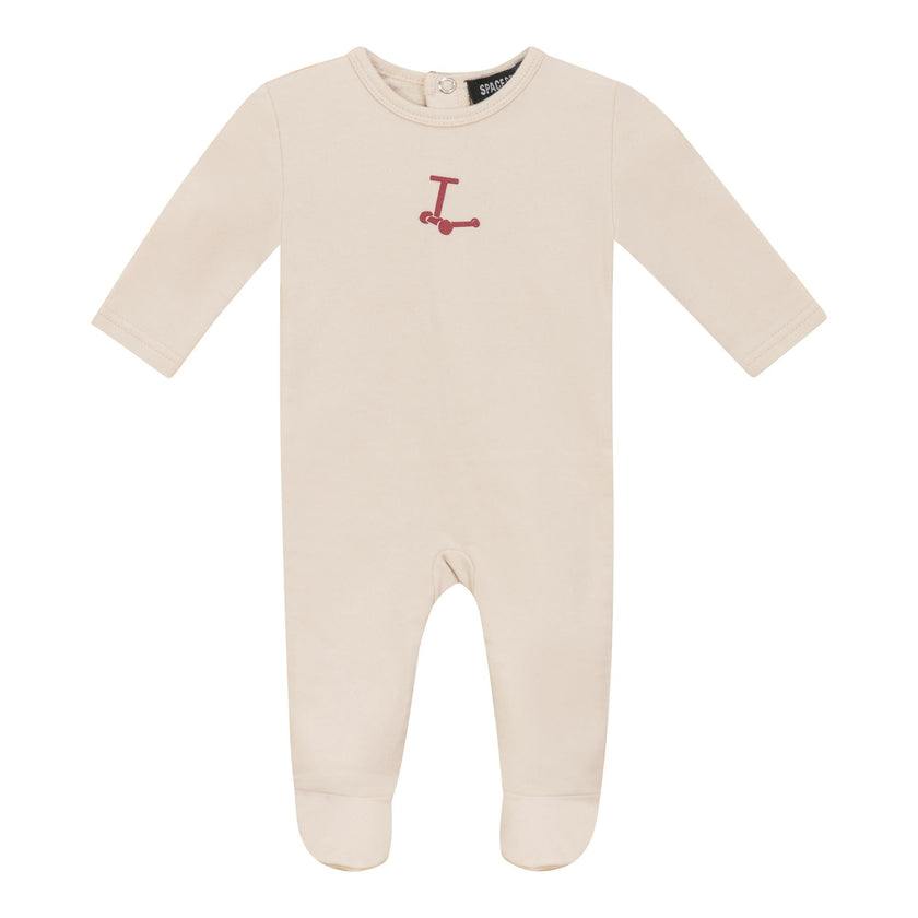 Scooter Tulip Print Snap Front Cotton Romper