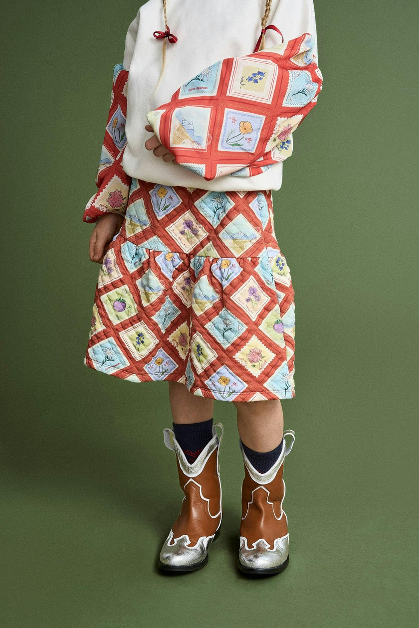 POSTCARD SATIN SLEEVES SWEATSHIRT CLOUDY WHITE
