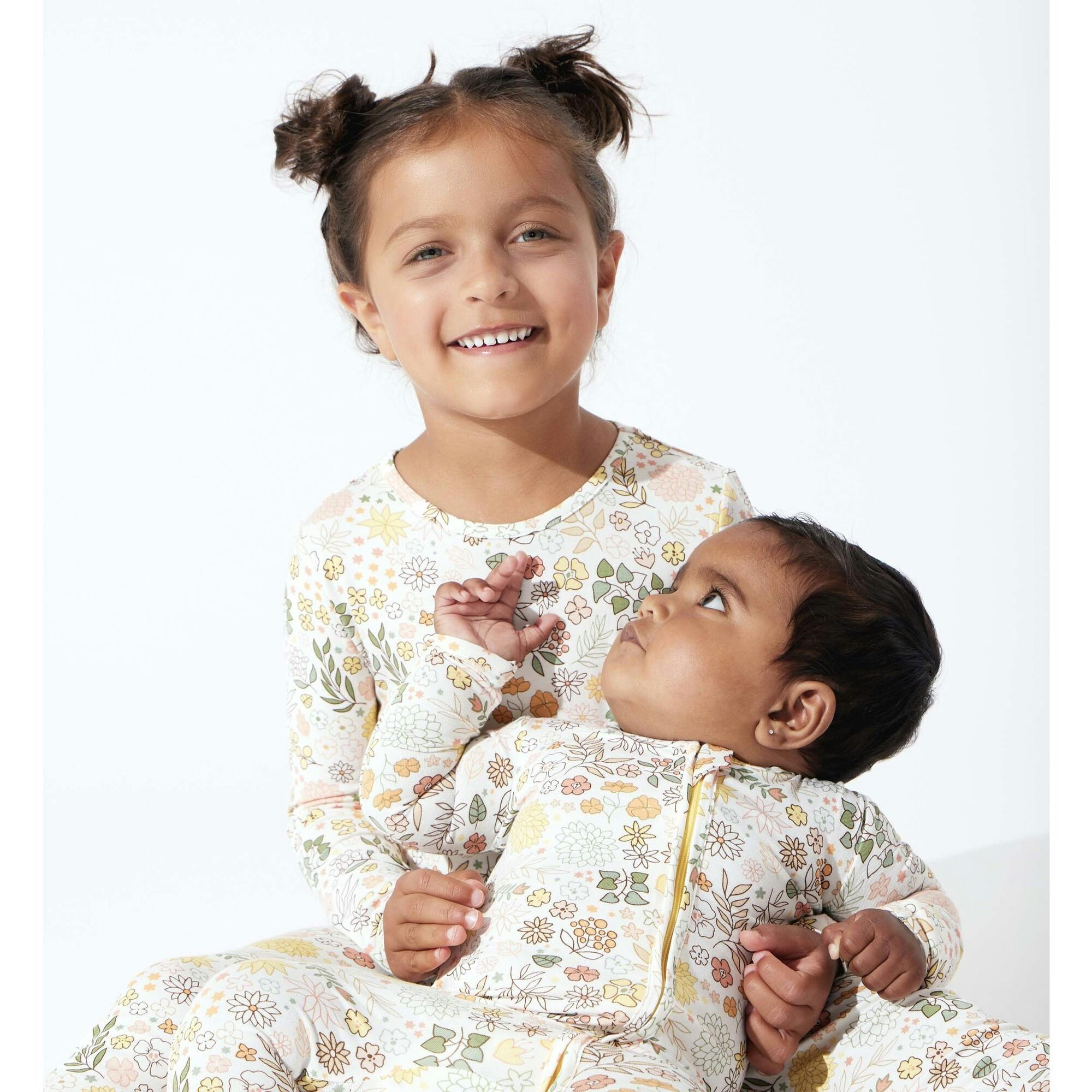 Fall Floral Bamboo Kids Pajamas