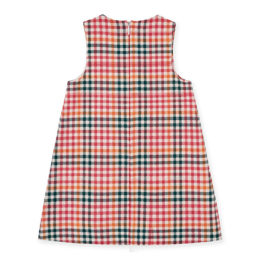 Plaid Jumper with Flowers