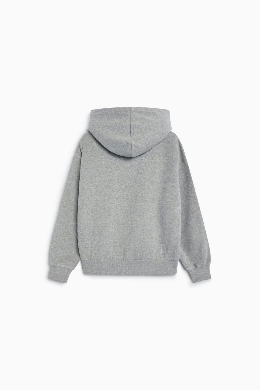 TNS Logo Hoodie Mid Grey Melange