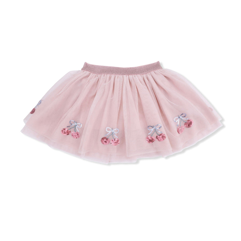 Sweet Bow Cherries - Tutu Skirt with Bike Shorts