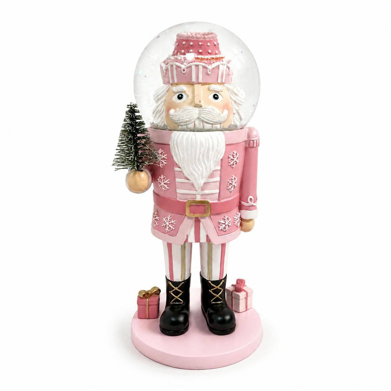 Pink Santa Nutcracker Snow Globe 65mm