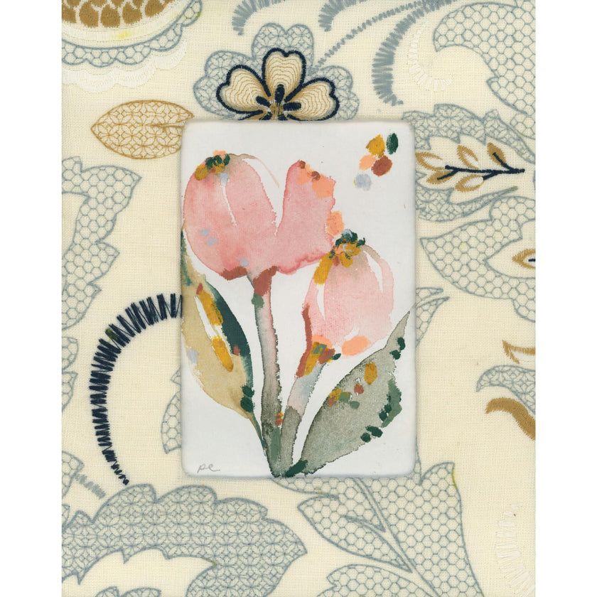 Slow Seeds No. 23 – Original Watercolor & Oil Pastel Painting